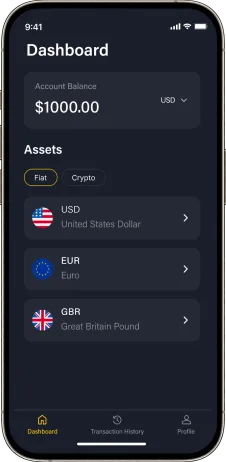 Crypto mobile app trading screen bottom preview