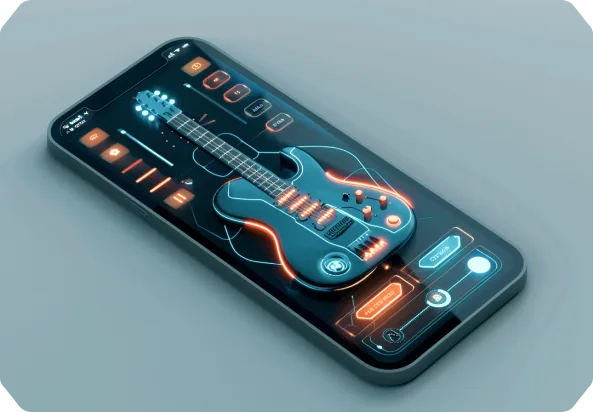 Guitar tuner app main screen preview