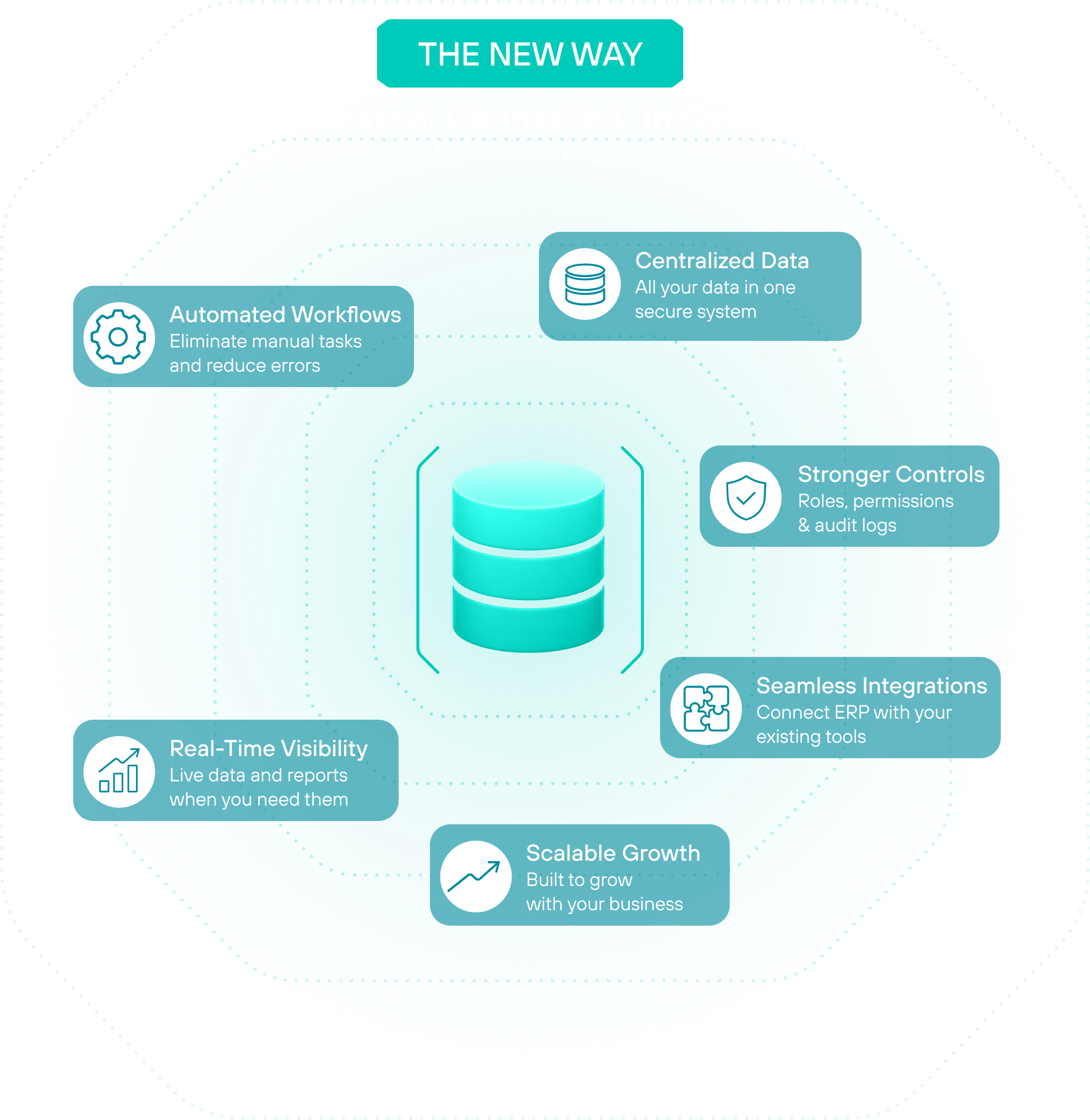unified custom ERP platform connecting logistics, inventory, finance, and approvals