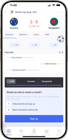 Checklive mobile app left panel preview